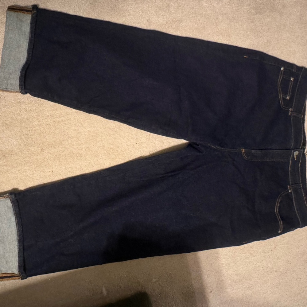 Universal Standard cuffed straight leg jeans NWT … - image 1